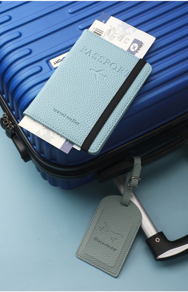 Reisepass-Geldbörse mit RFID-Schutz und Kartenfächern
