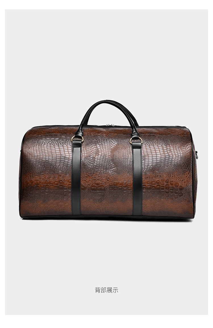 Men's travel bag, crocodile pattern, outdoor sports