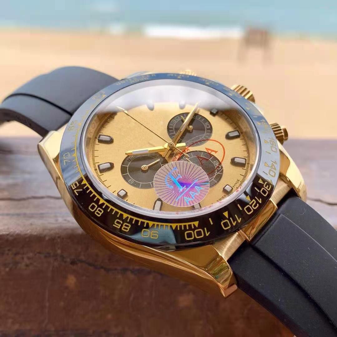 Erkek silikon saat Submariner kuvars su geçirmez parlak