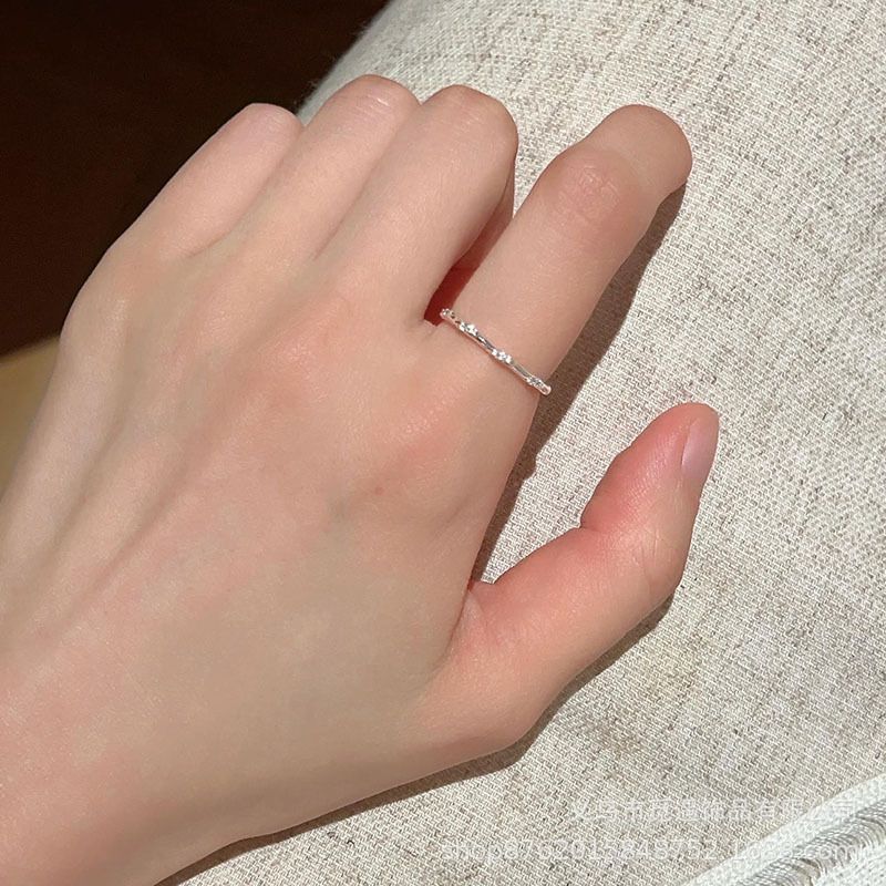 Damen-Minimalring in Silber, Zeigefingerdesign