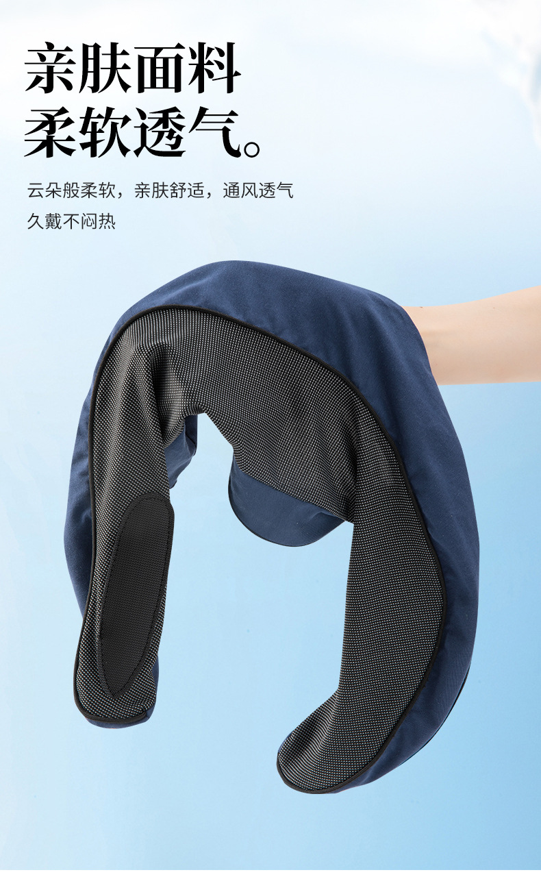 跨境便携蜗牛枕歪脖旅行记忆棉u型枕办公室午睡枕开车旅游护脖枕