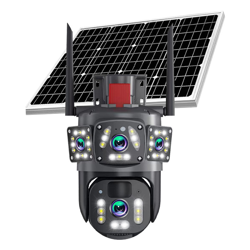 Solar surveillance camera 360° night vision remote viewing