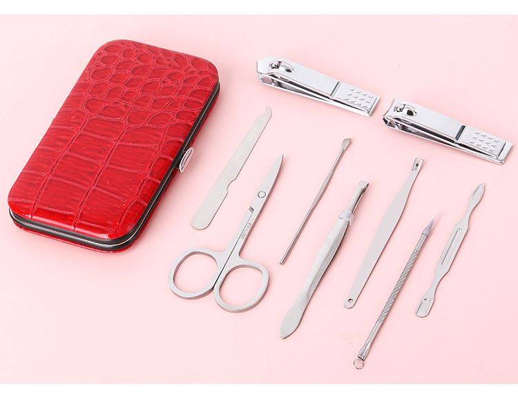 9-teiliges Maniküre-Pediküre- und Augenbrauenschnitt-Set