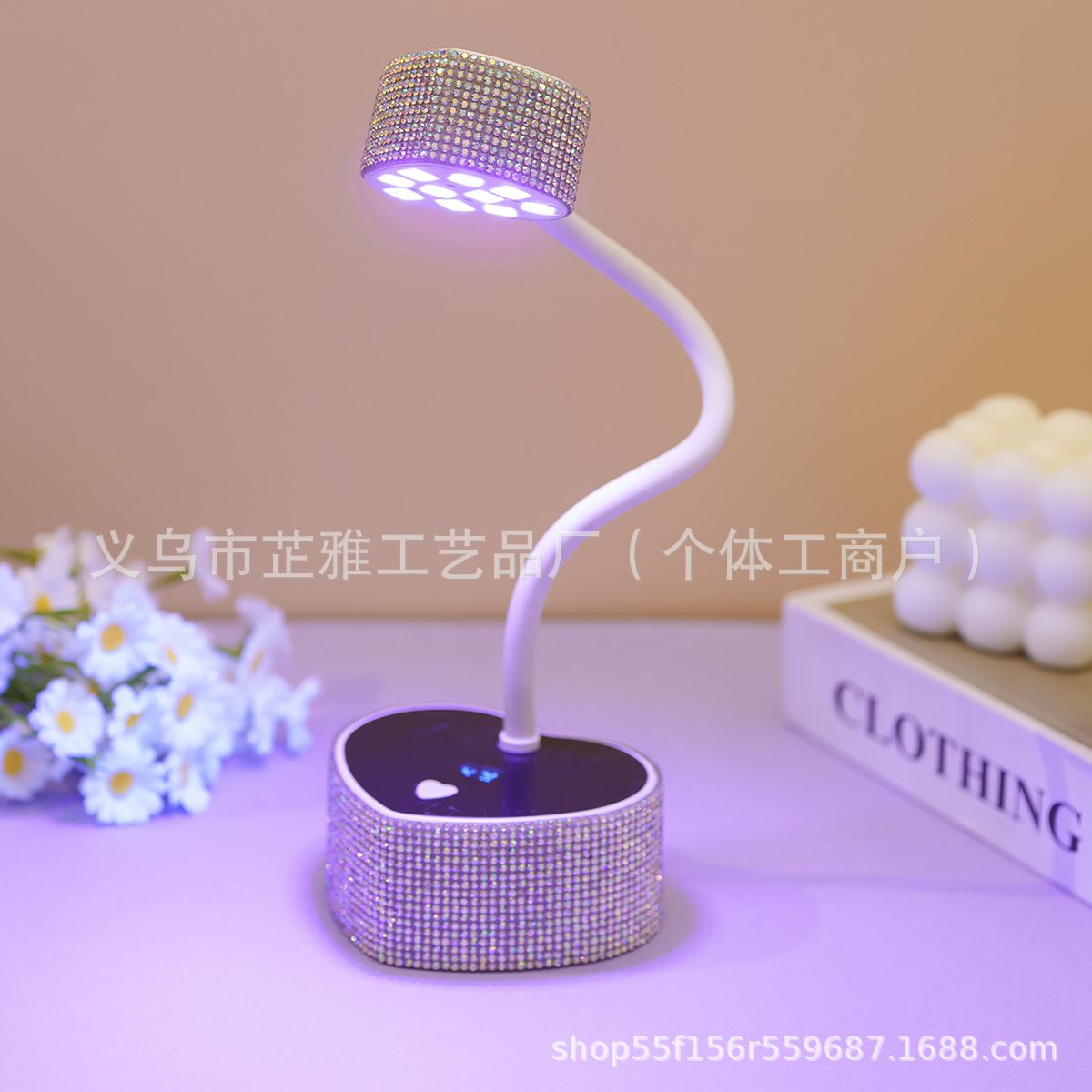 Tırnak lambası UV/LED, 30W, pembe kalp şekli, şarjlı