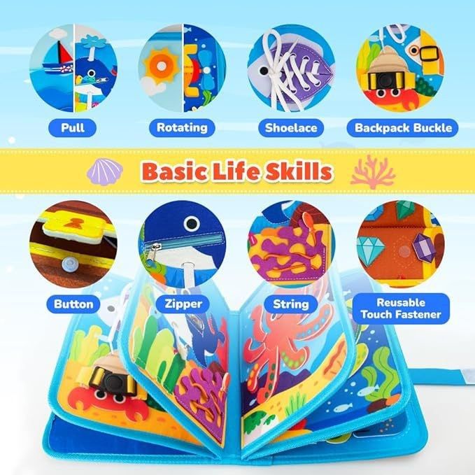 Individuelles Filz Busy Board Bauernhof mit Puzzle-Aktivitäten