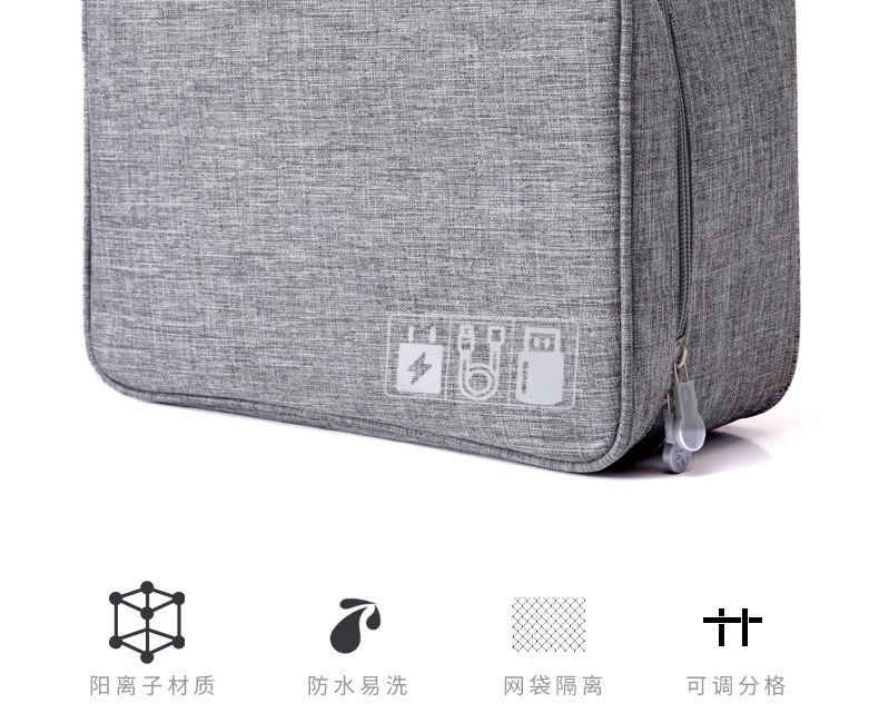 Portable storage organizer bag, large capacity for digital accessories and cables