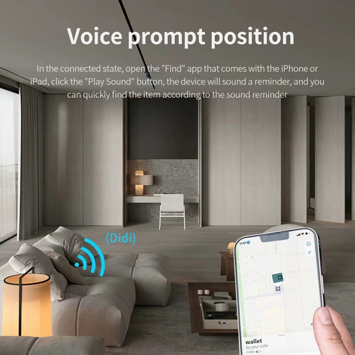 Anti-loss tracker, dual system, ultra-thin, iOS/Android