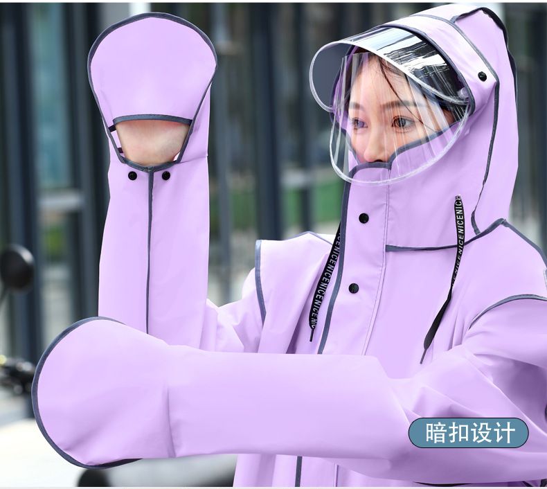 Full-body waterproof raincoat for e-scooter and bicycle