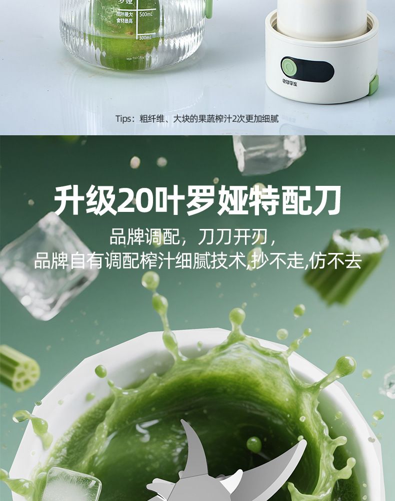 Fruit juicer, portable, large capacity