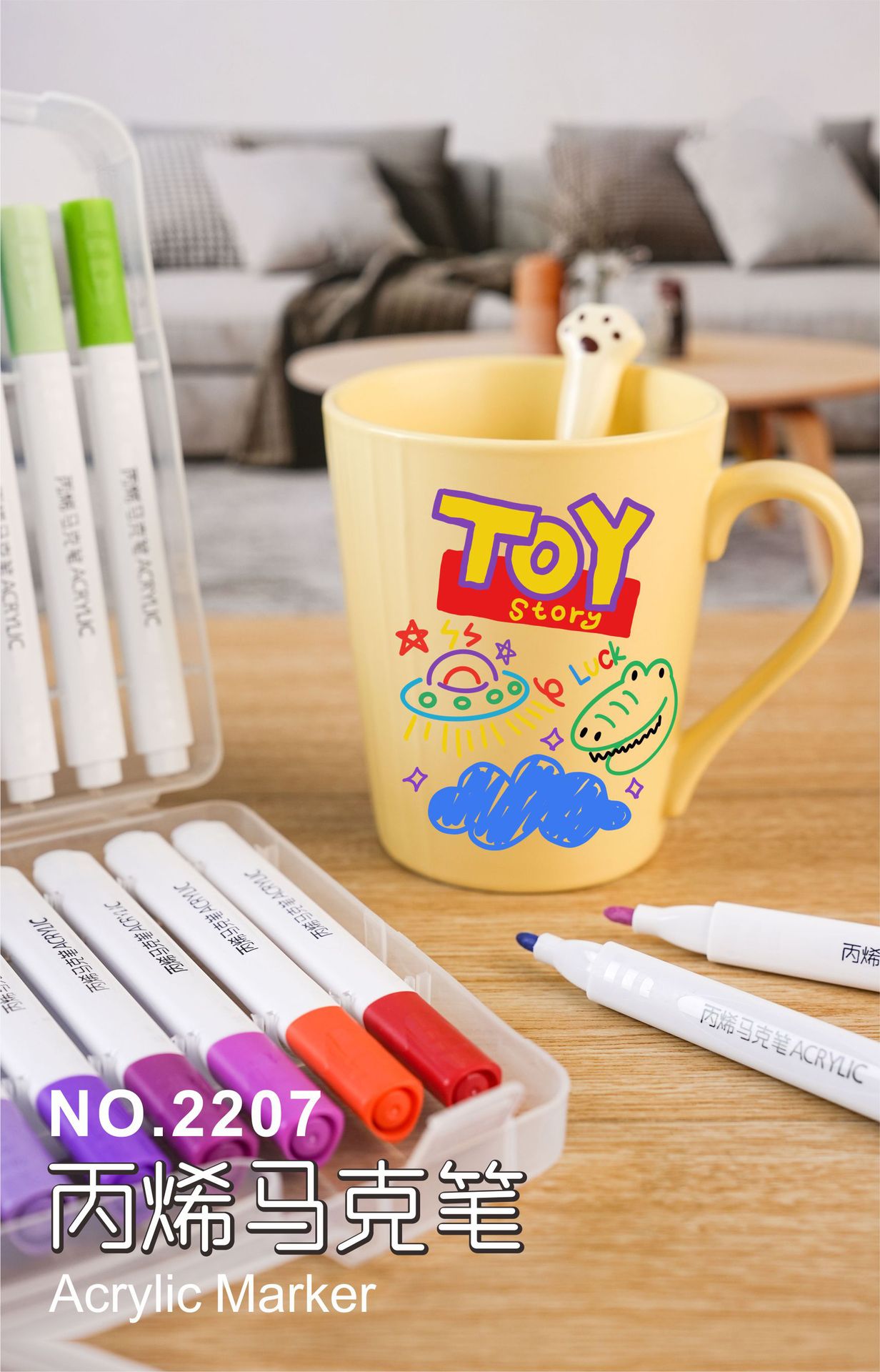 Acryl-Markerstift 100er-Set, Dreieckform