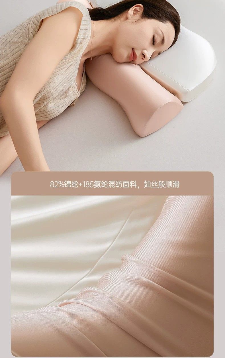 Cervical spine pillow, memory foam, traction support
