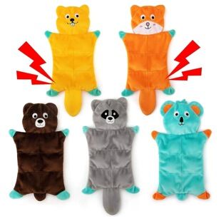 Peluş köpek oyuncağı, sesli, pizza ve ekmek tasarımı