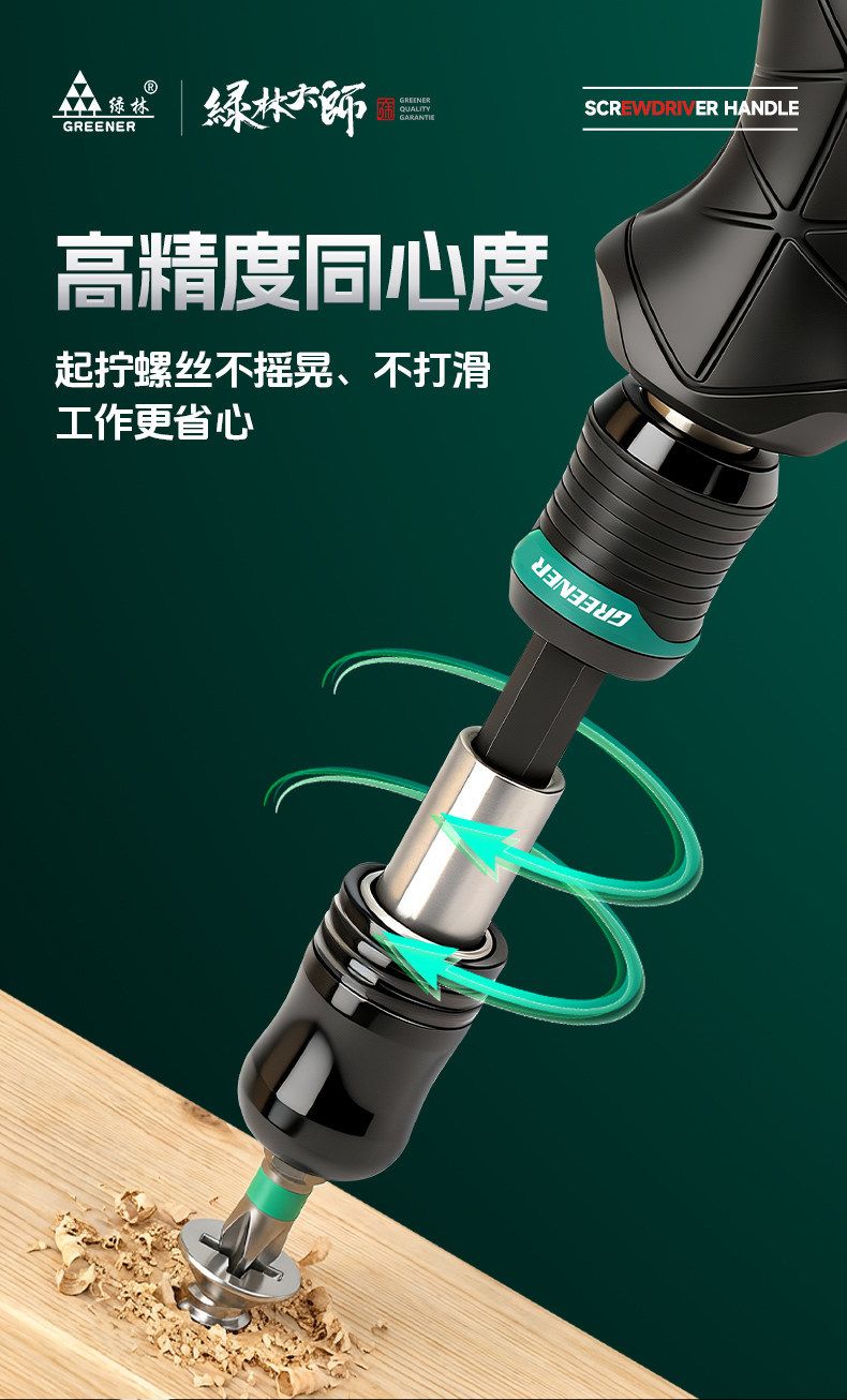 绿林大师自锁螺丝刀手柄可换头强磁十字一字批头多功能螺丝批套装