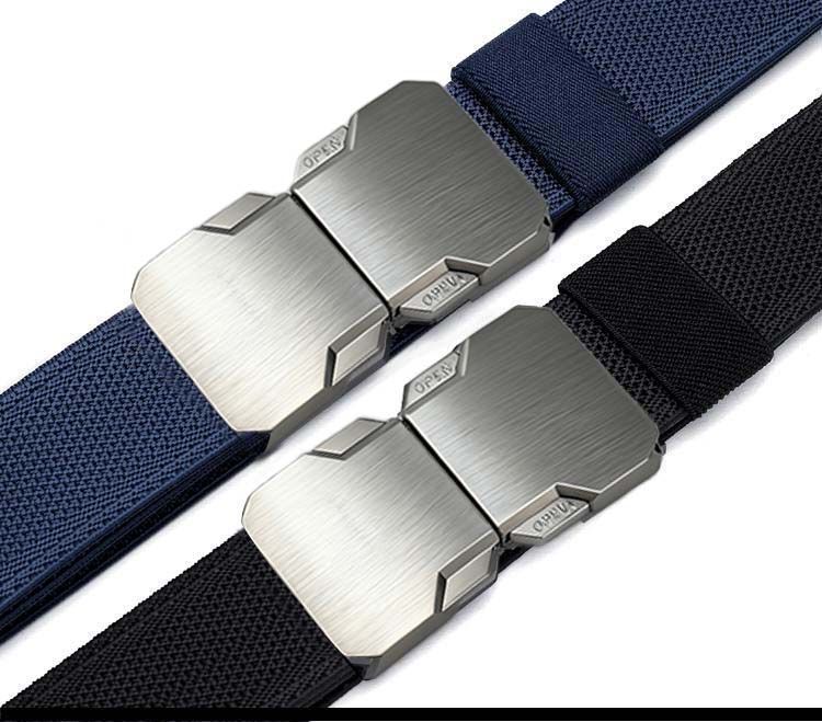 Men's tactical belt, nylon canvas, elastic webbing