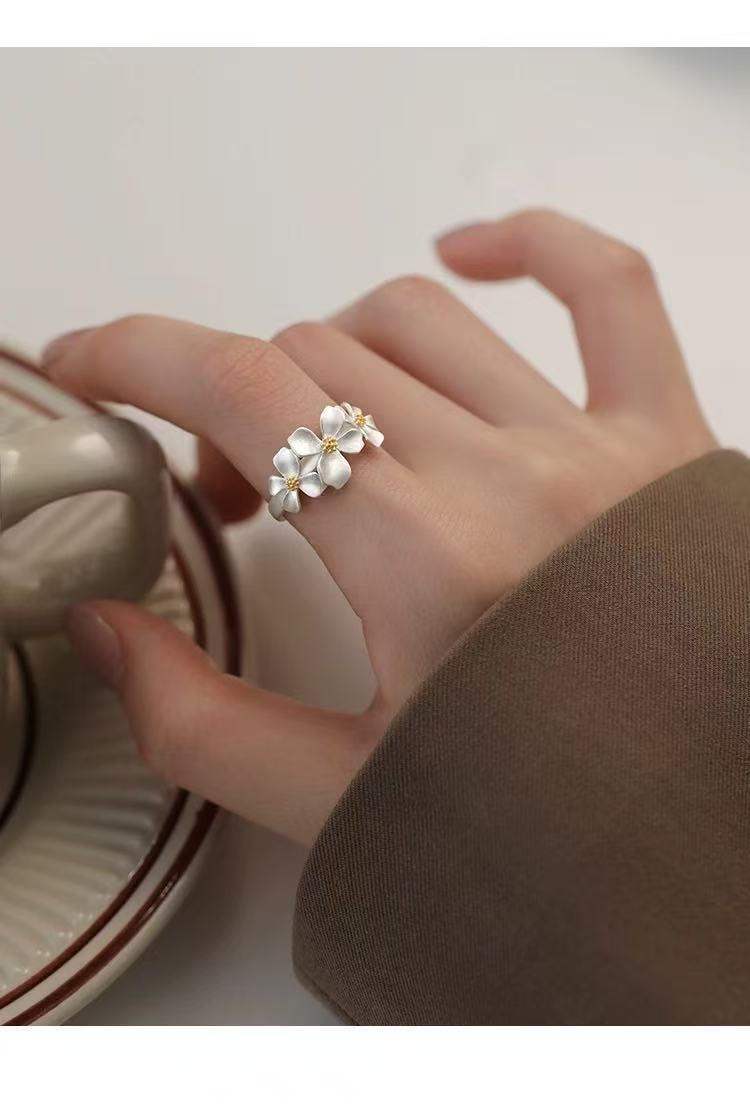 Gardenia Flower Ring for Women