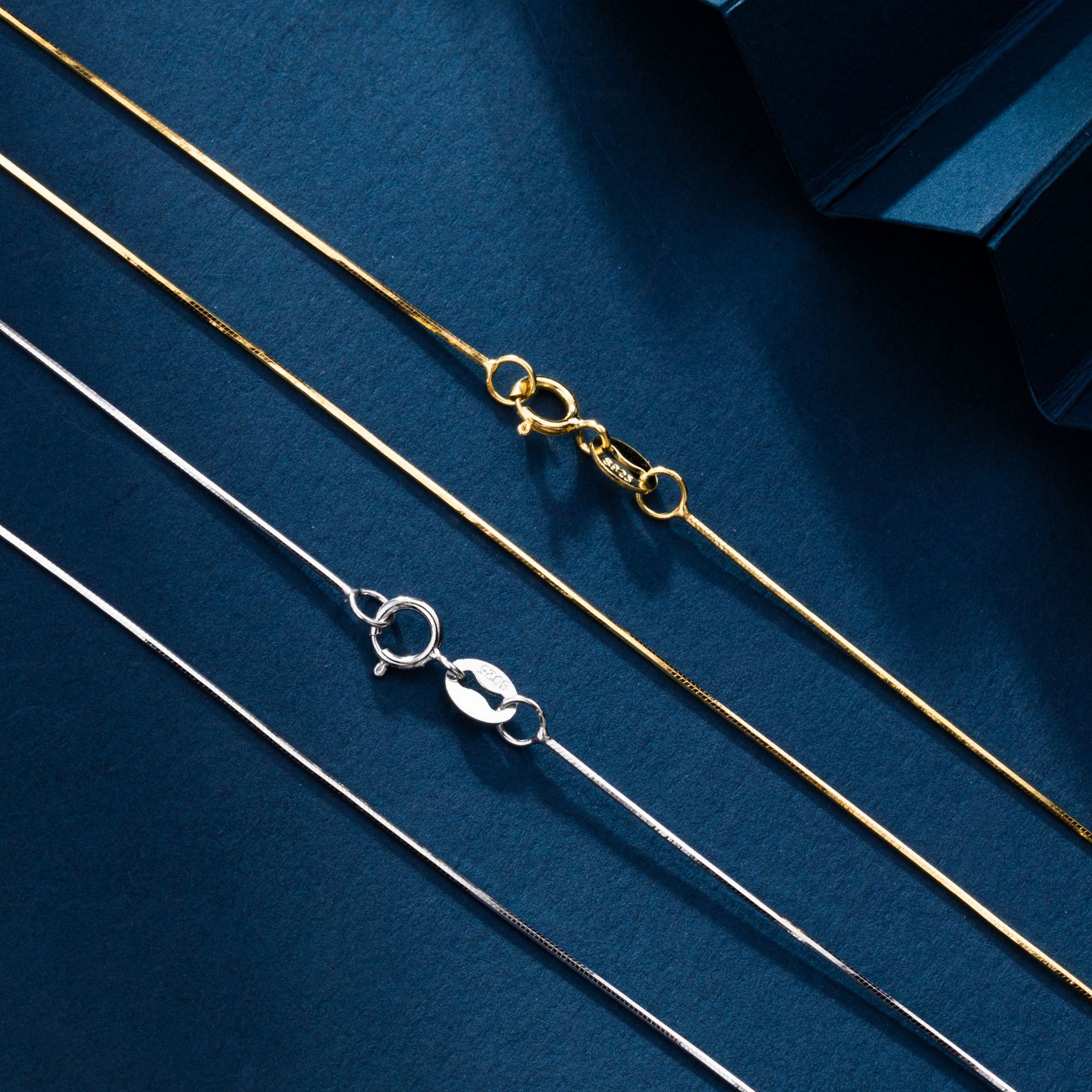 S925 sterling silver necklace, clavicle chain, DIY base