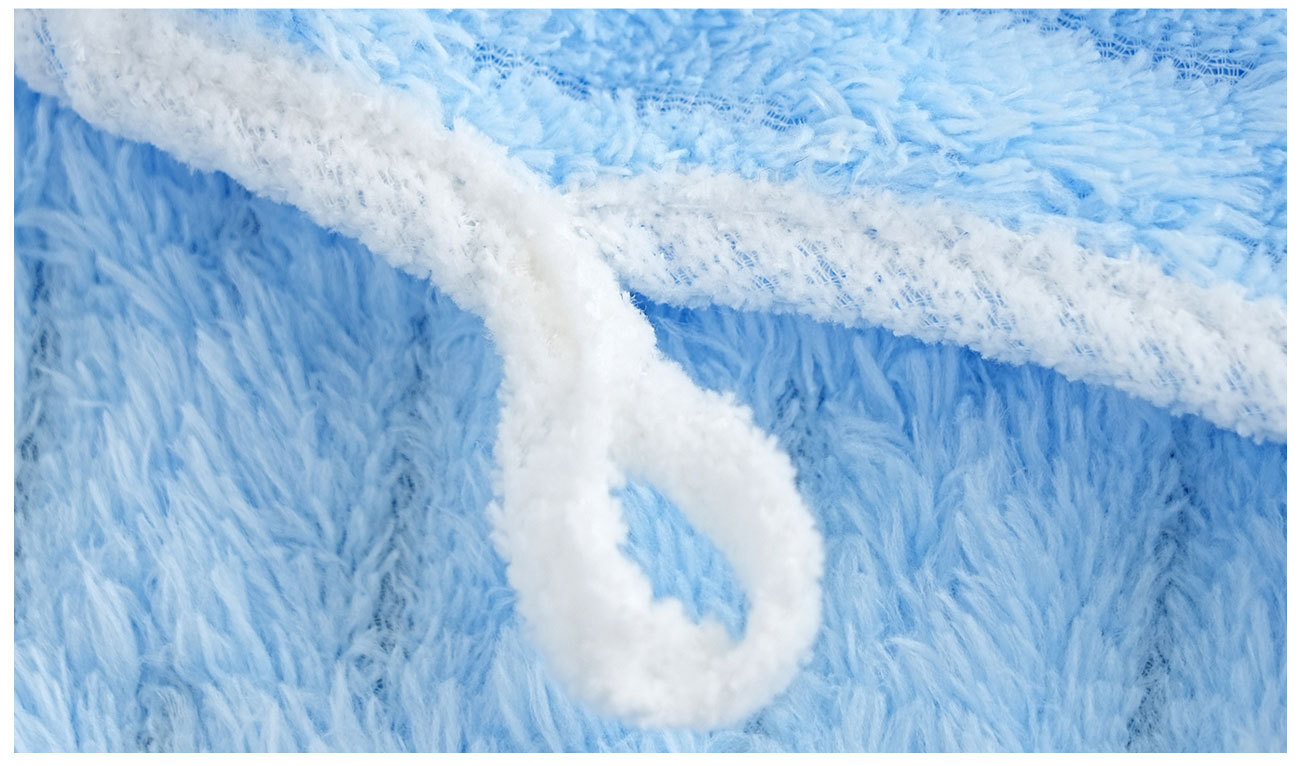 Coral fleece bath towel set, cloud pattern, quick-drying