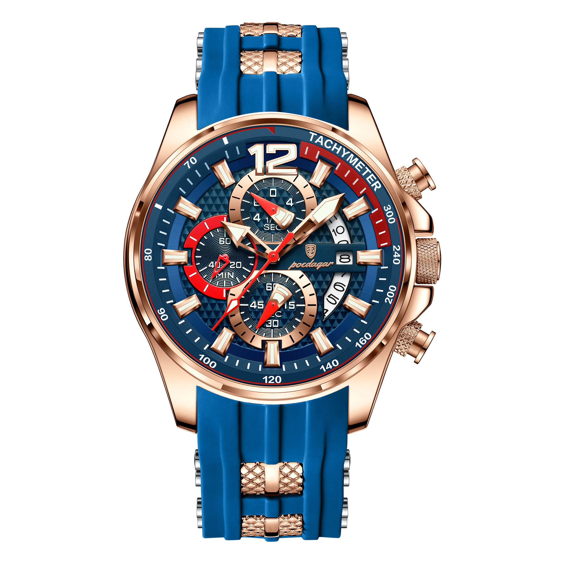 Swiss Brand Men's Sports Quartz Watch Waterproof