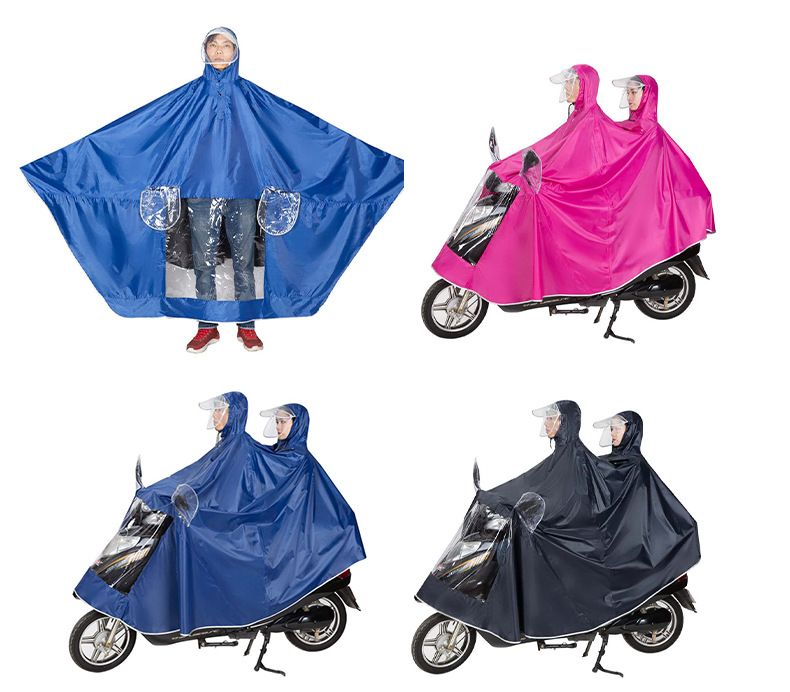 Oxford-Stoff-Regenjacke für Elektrofahrzeuge, Ein-/Zweisitzer, mit Kapuze