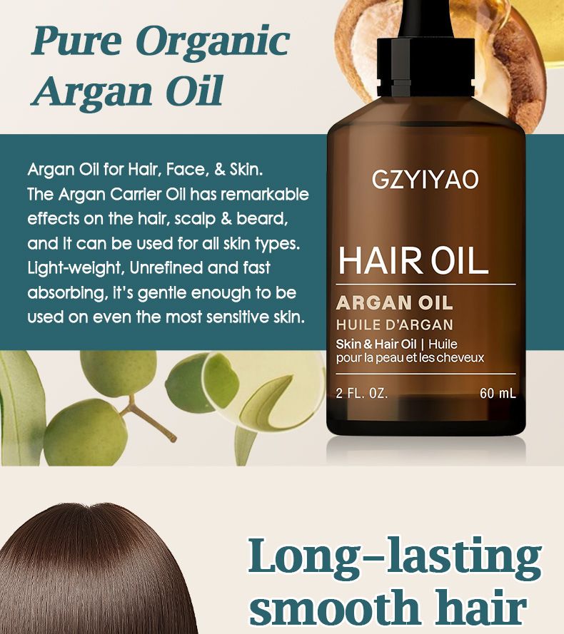 Hair care oil, dry and curly hair, repair and nourishment