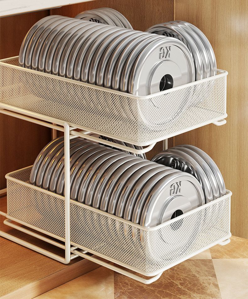 Under-sink pull-out storage basket, multi-layer