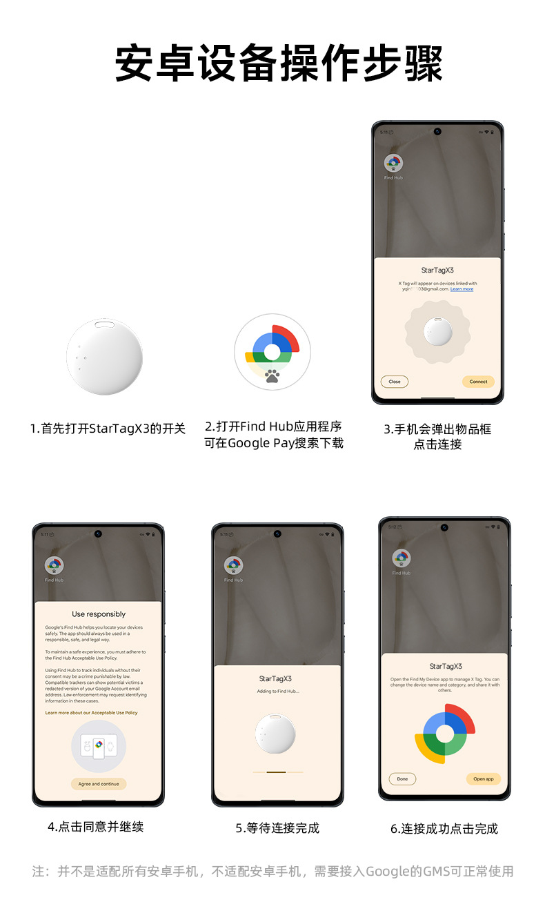 Dual-system locator, iOS and Google compatible