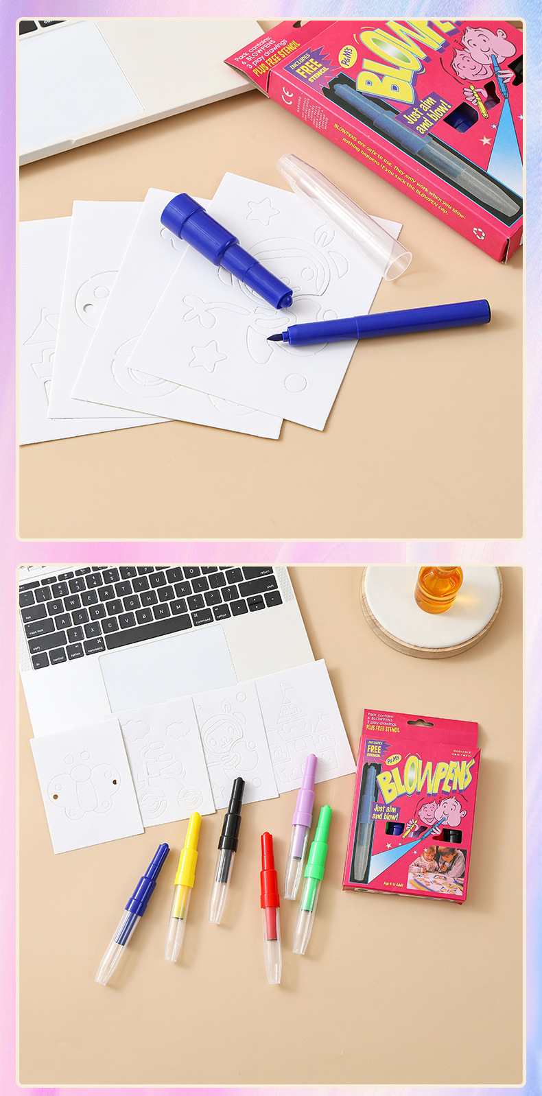 Watercolor spray pen set, multi-color, for students