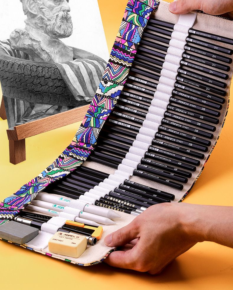 Marley 42 parçalı başlangıç seviyesi eskiz seti ve şövale