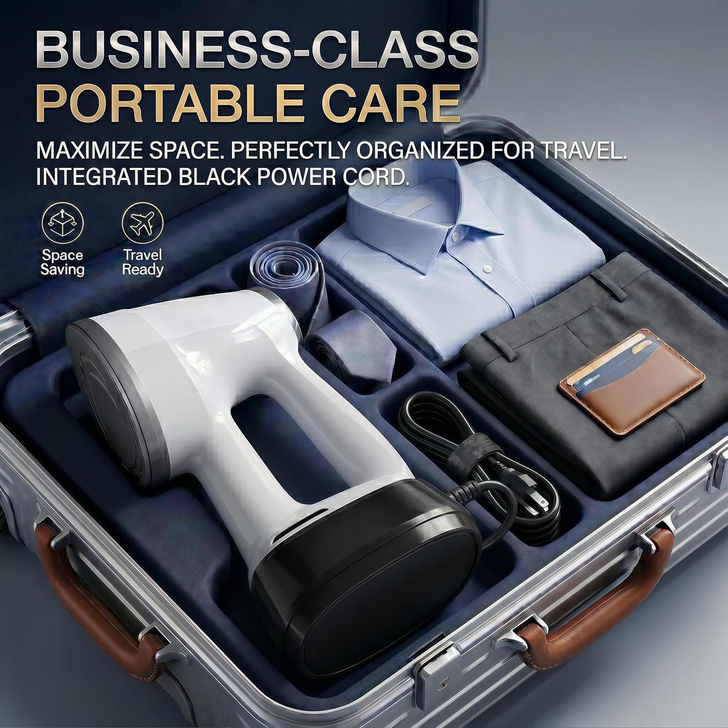 Portable handheld steam iron, dry and wet dual-use