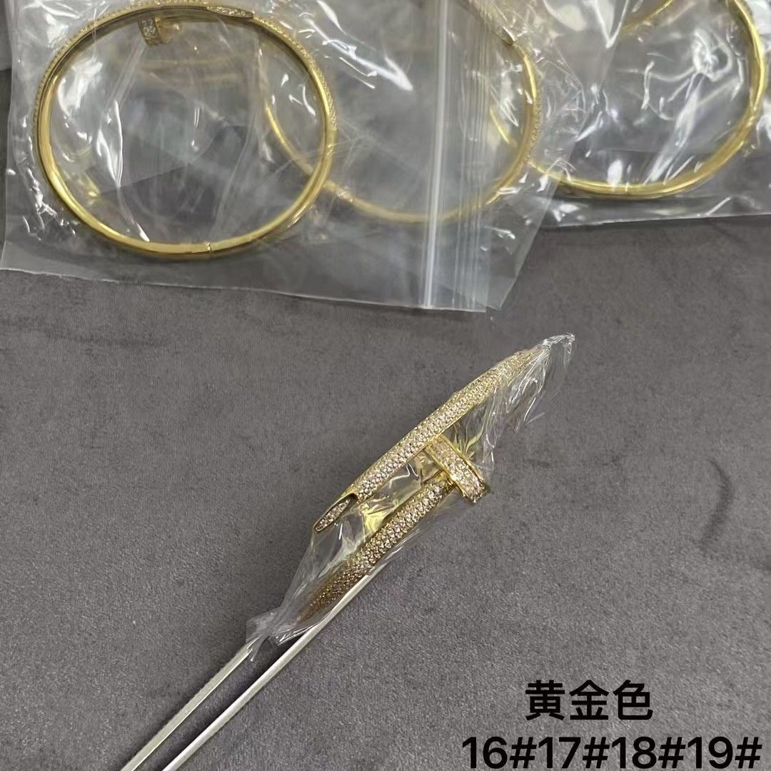Klasik çivi bileklik, katı metal, çift model