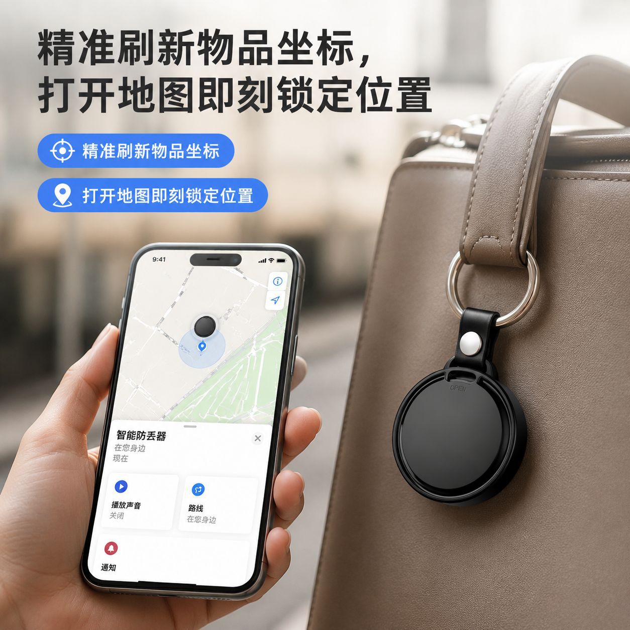 Bluetooth tracker compatible with Google and Apple, location finding