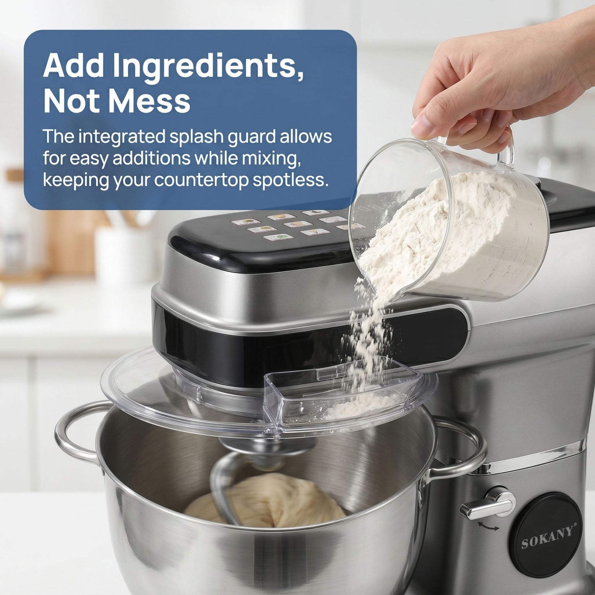 2200W electric stand mixer, 12L chef machine