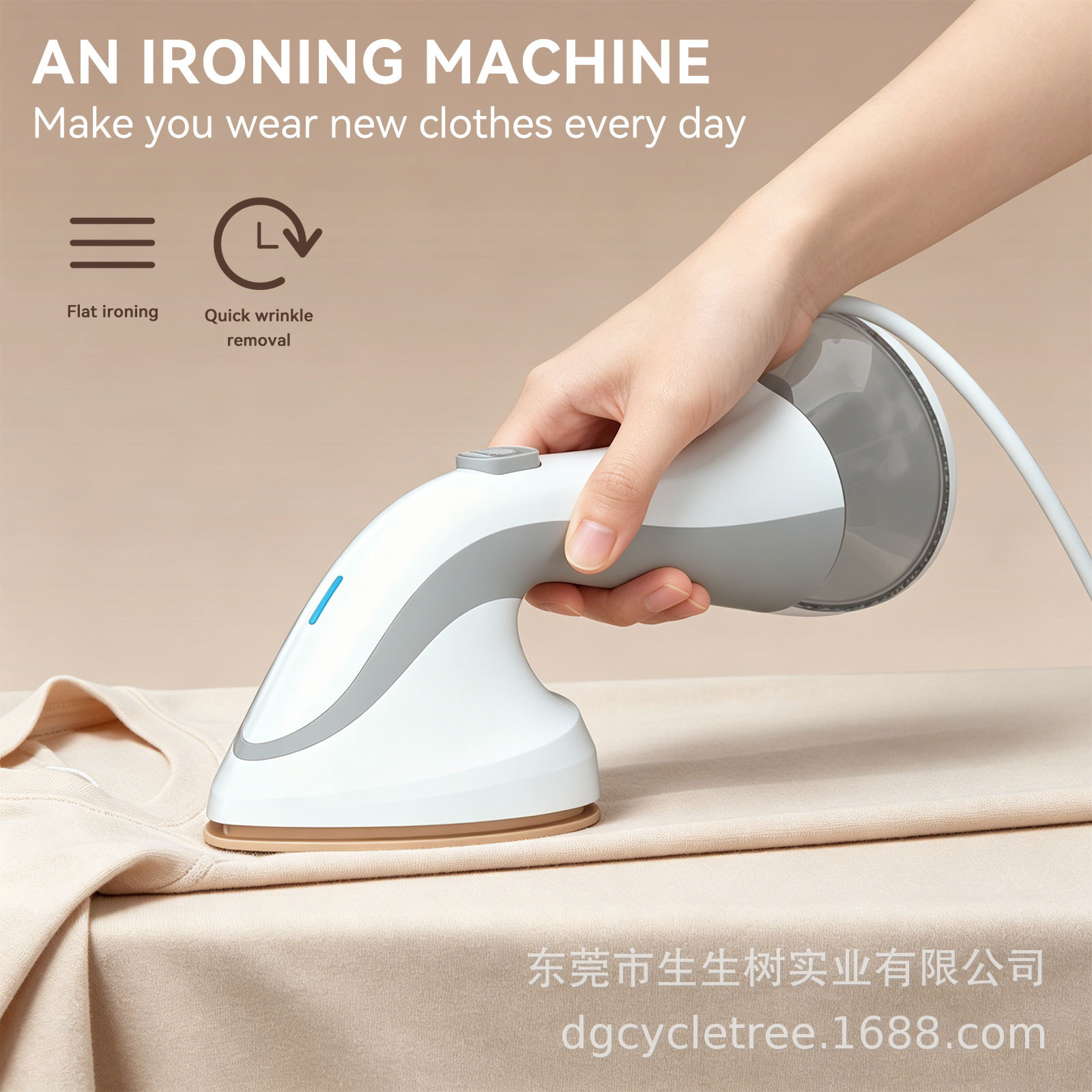 Handheld garment steamer, portable, for home and commercial use