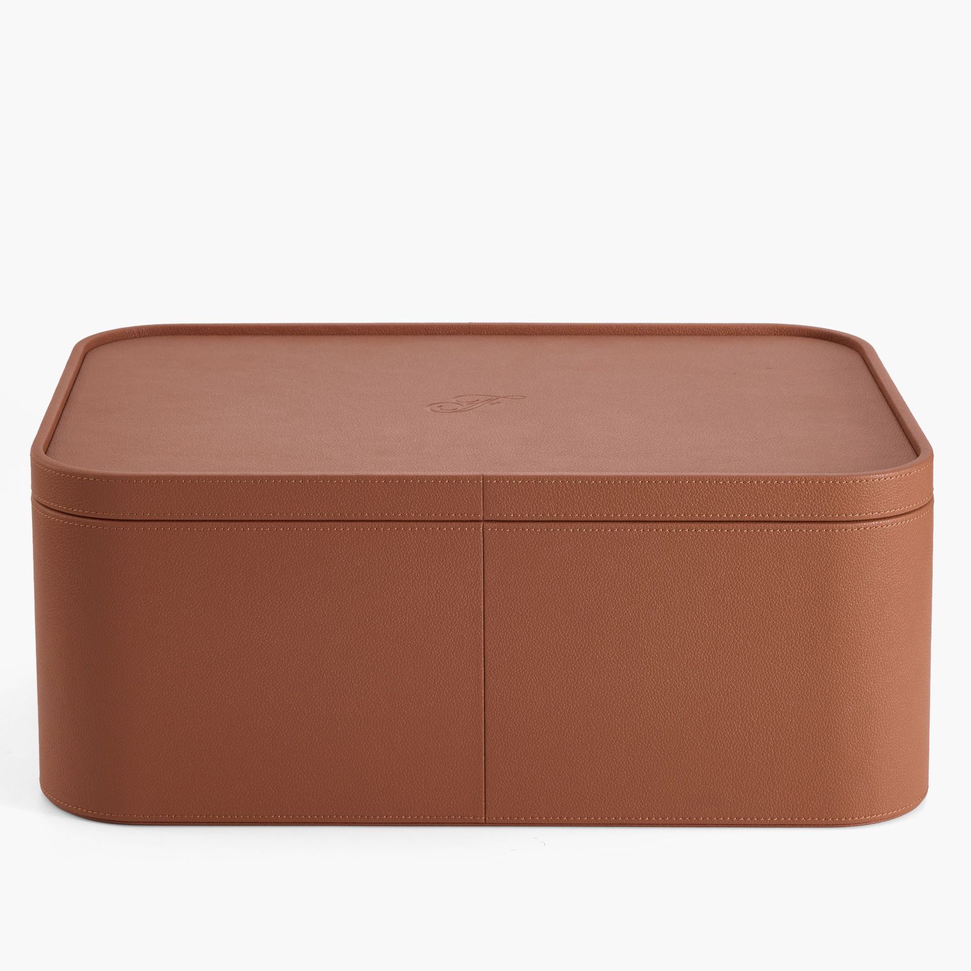 Leder-Aufbewahrungsbox mit Deckel, Hotelqualität