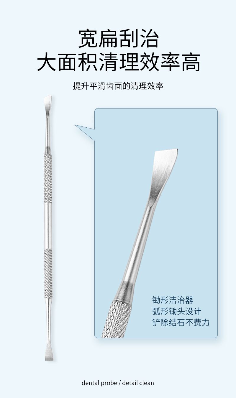 Dental tartar remover kit with mirror and scraper
