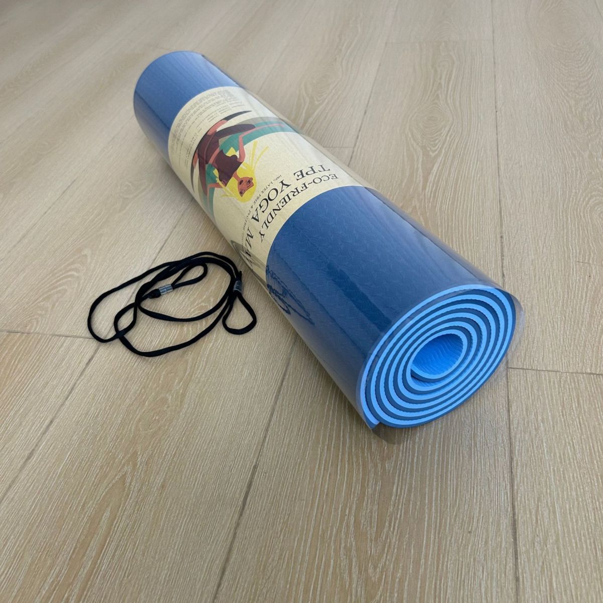 Çift renkli TPE yoga matı 6mm yüksek yoğunluk kaymaz