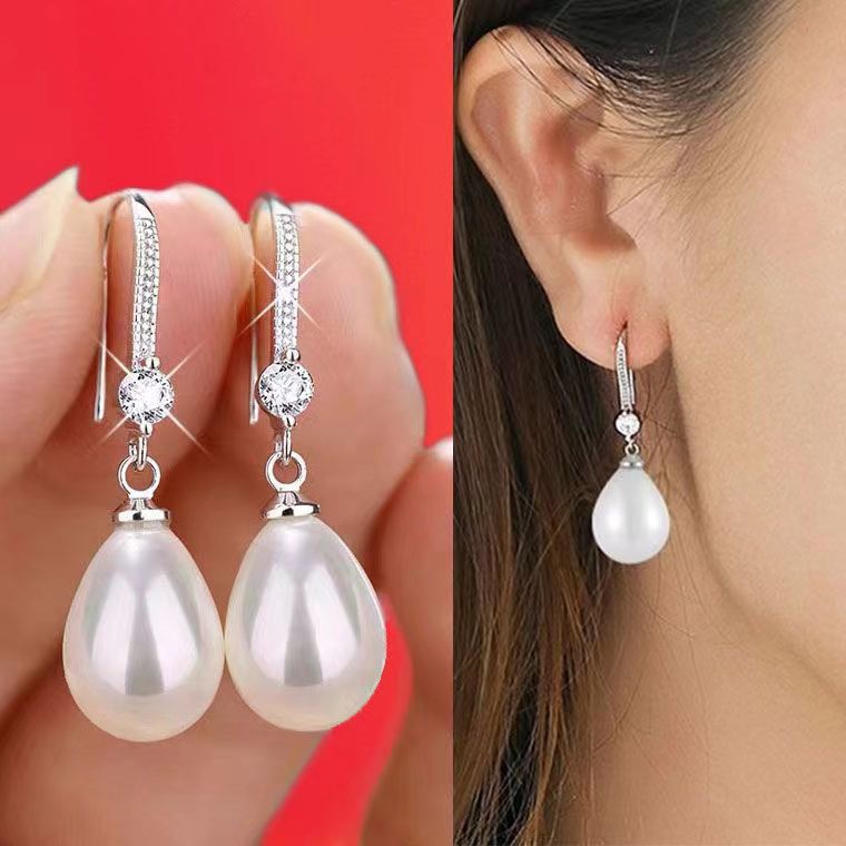 Perlen-Ohrringe Damen, leicht und elegant