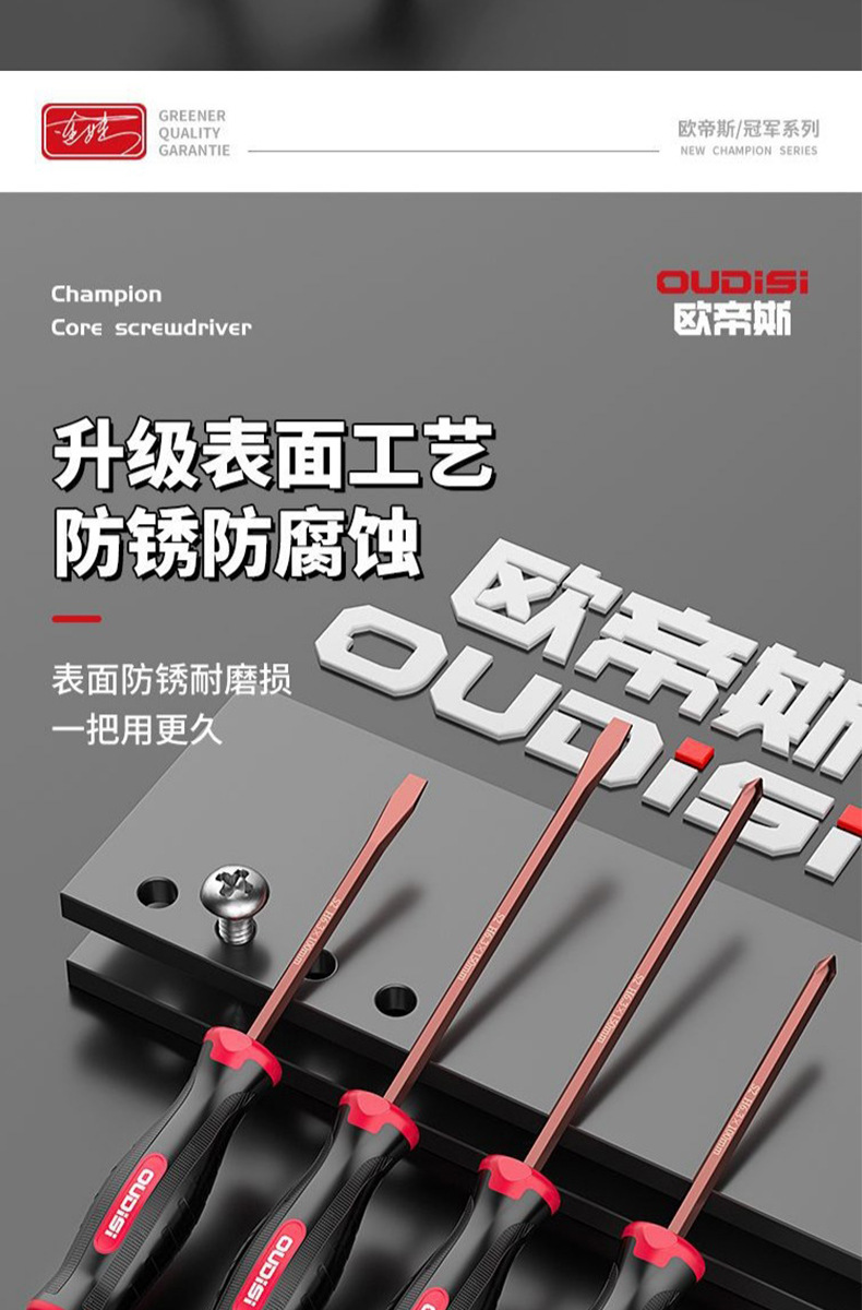 Cross screwdriver set, heavy duty, percussion