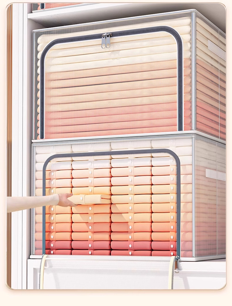 PVC Storage Box with Lid, Large Capacity, Foldable