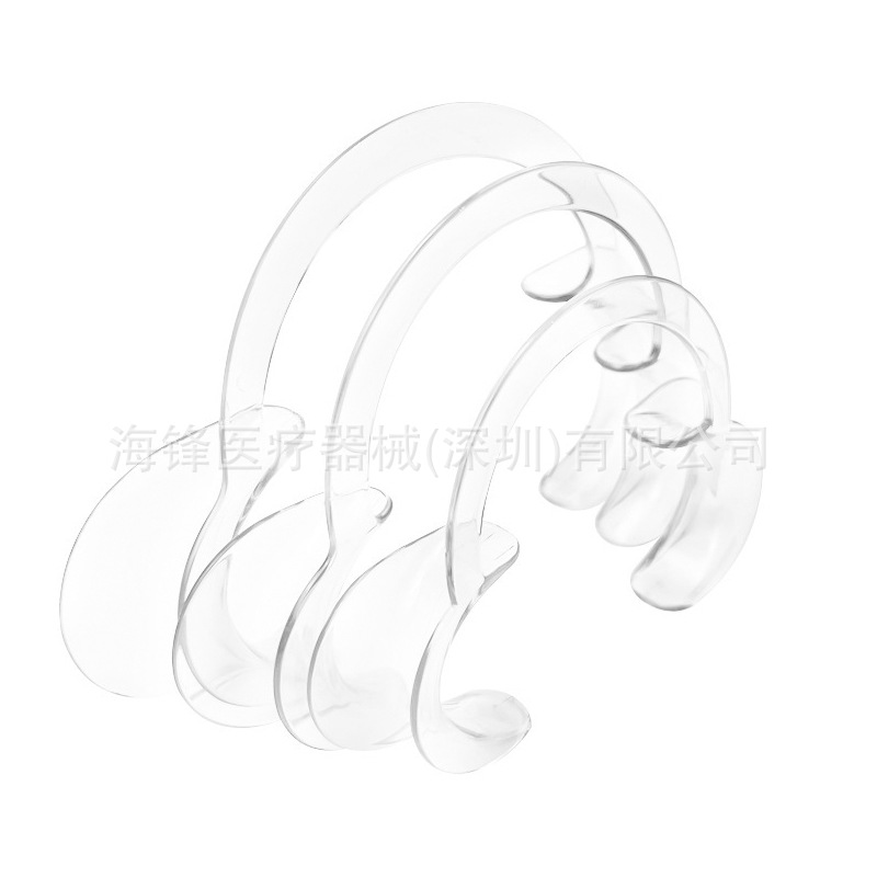 Dental mouth opener, C-shaped, disposable