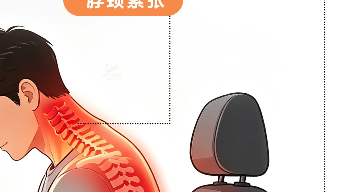 Car Headrest and Lumbar Support Pillow, S-Type, Adjustable