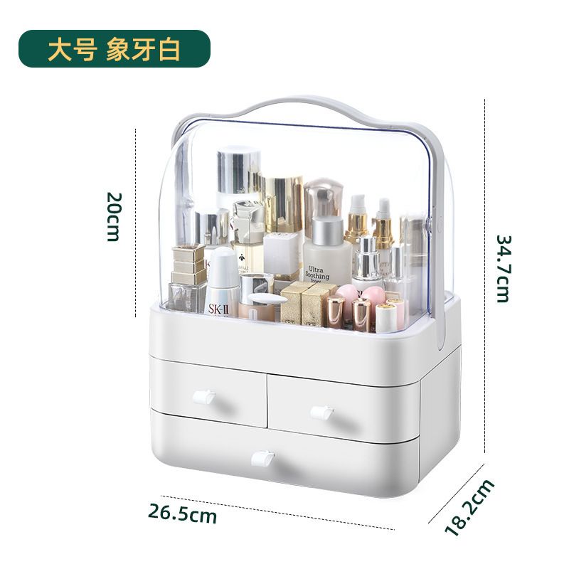 Tragbarer Kosmetik-Organizer mit Deckel