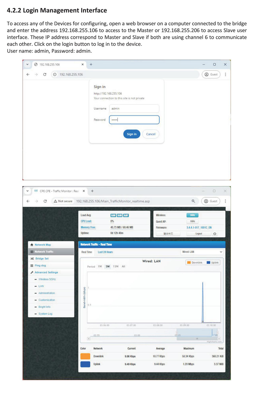 5.8 GHz 900 Mbps kablosuz ağ köprüsü, açık hava, uzun mesafe
