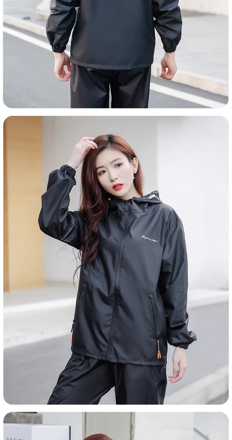 Two-piece raincoat and pants set breathable waterproof for cycling outdoor