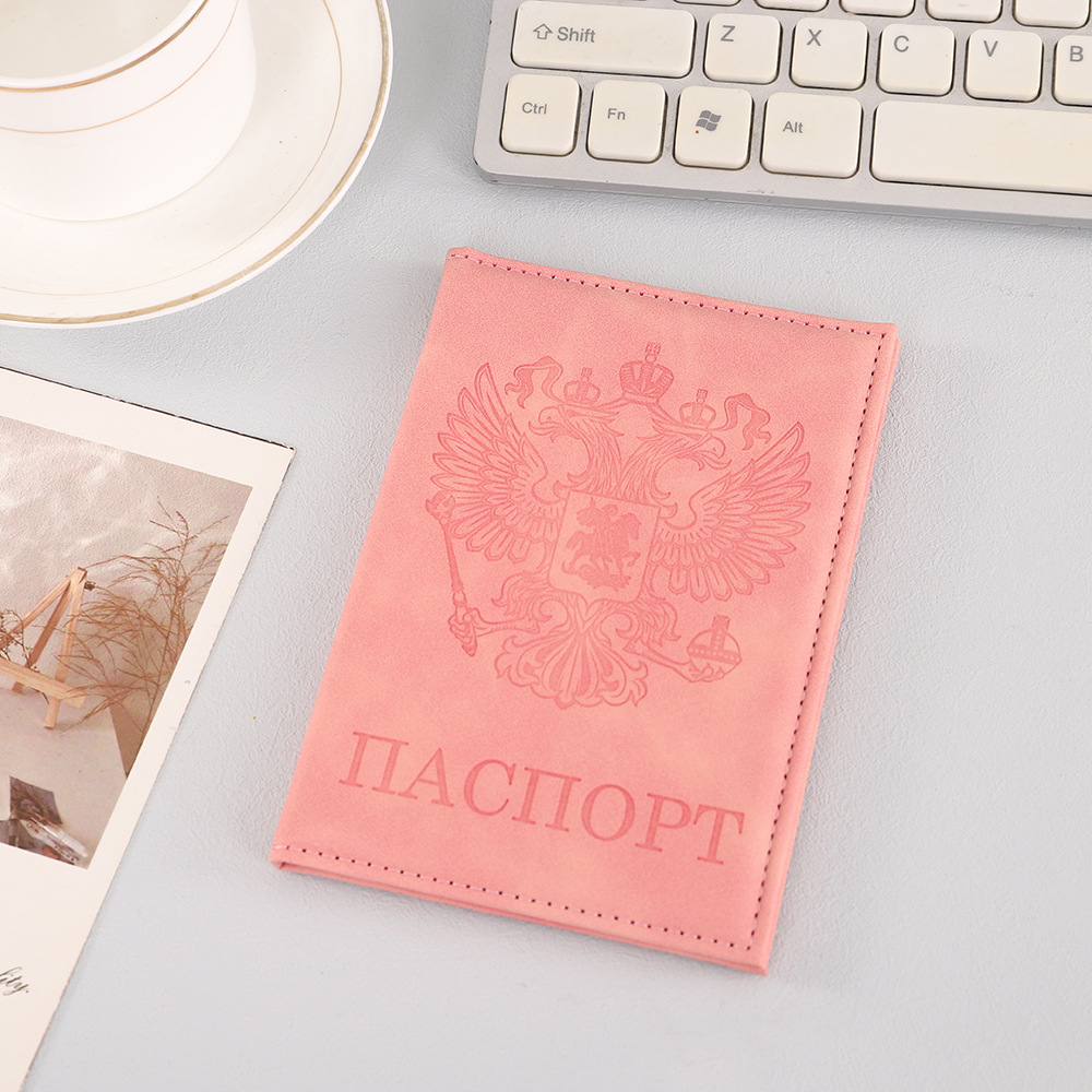 Reisepass-Brieftasche mit russischem Wappen, multifunktional