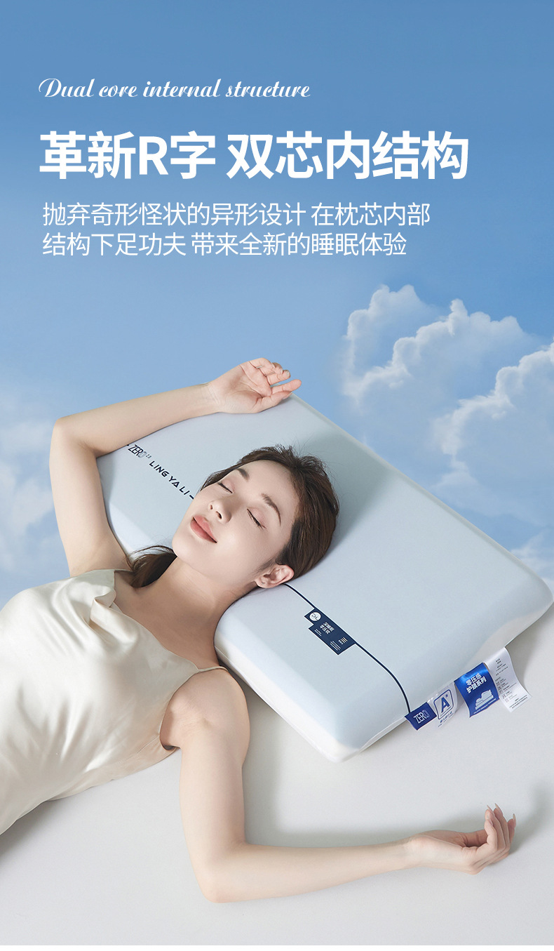 Fünf-Sterne-Hotel Memory Foam Doppelkern Schlafkissen
