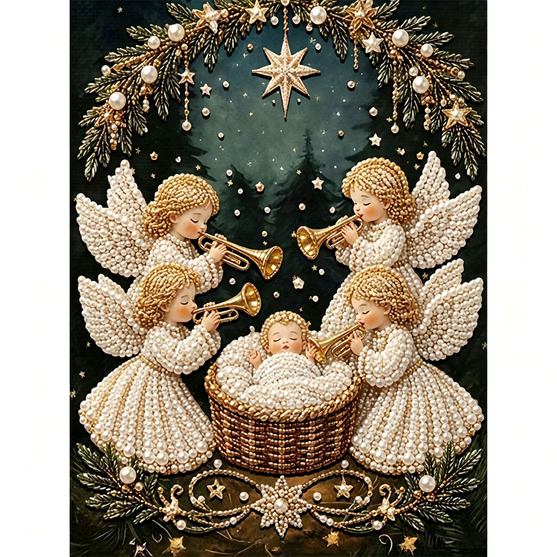 DOWMOO Christmas diamond painting kit, DIY decoration