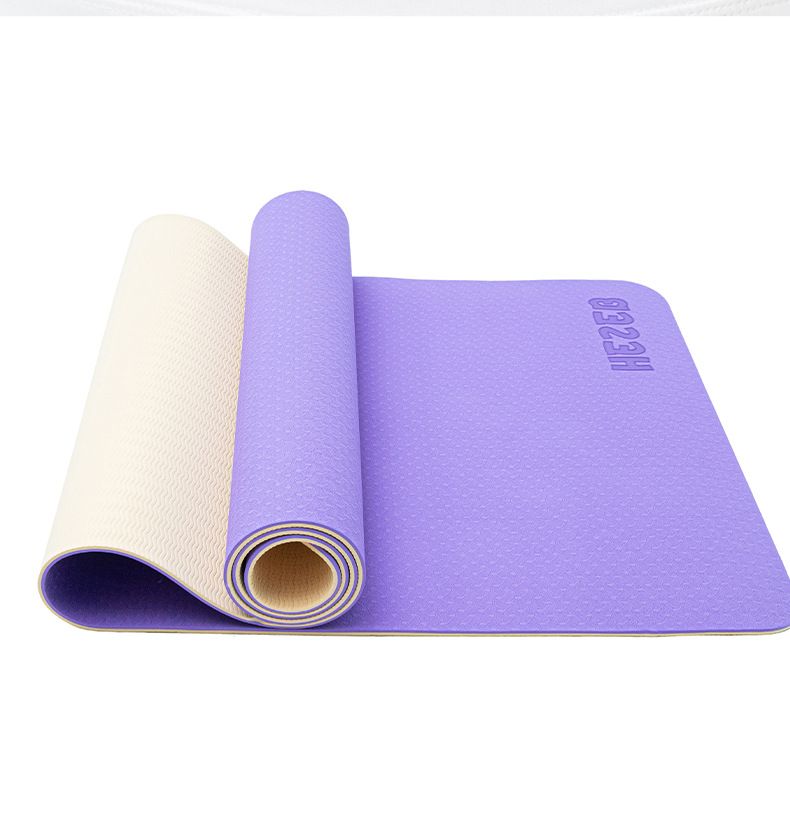Çift renkli TPE yoga matı, kadınlar için, kaymaz