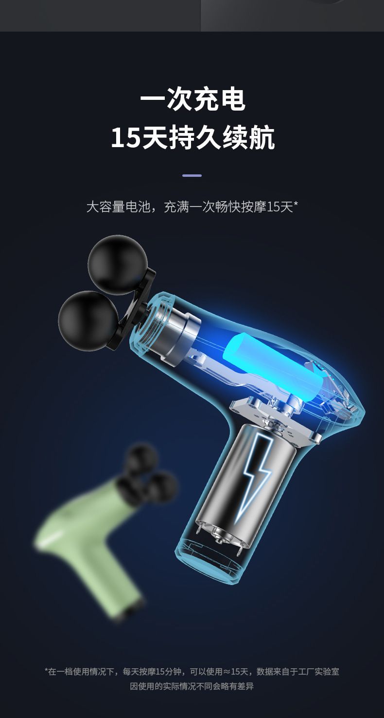 Dual-head fascia gun, mini neck massage, silent electric