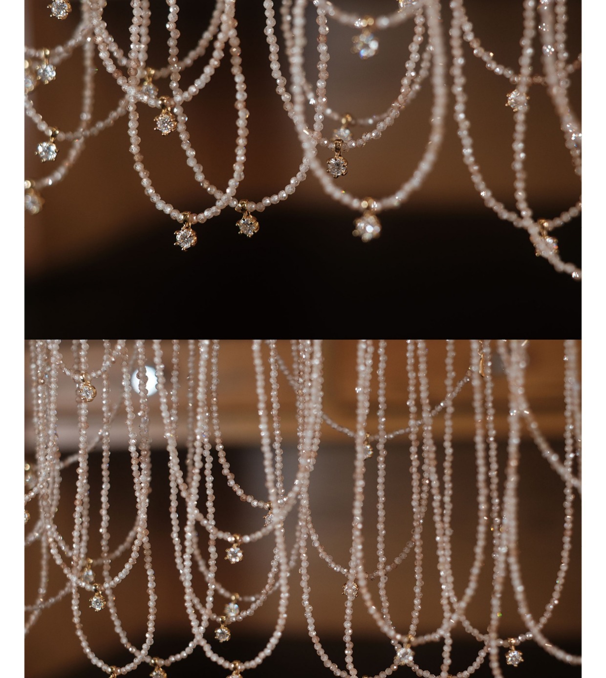 Kolye, Sanswood, gümüş, zirkon ve moissanite